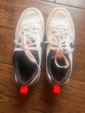 Nike Court Borough Low white, black and  red youth size 5.5 excellent condition